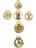 Set of 6 Vintage Brass Horse Brasses Collectable Decor Pieces