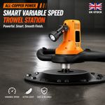 2 in 1 Electric Wall Smoothing Machine Concrete Trowel Kits with 3 Pads & 1 Rod
