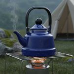 Induction Kettle Starry Speckled Design Enamel Kettle Easy to Clean for Outdoor