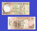 Malta 20 Maltese Lira  1989   uk -Reproduktion