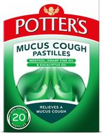 Potter's Mucus Cough Pastilles Non-Drowsy Pack of 20 (Packaging May Vary)