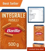 Italian Wholemeal Fusilli Pasta 500g – Fiber-Rich, Vegetarian-Friendly Delicacy