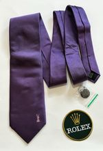 Rolex Senior Open Golf 2017 Winners Silk Tie Patch Badge Presentation Set Rare