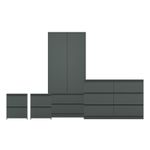Modern 4 Piece Bedroom Furniture Set 2x Chest of Drawers 2 Door Wardrobe 