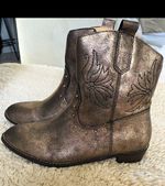 Monsoon Brown Studded Chelsea Ankle Boots Low Block Heel UK 4 BNWT RRP £42