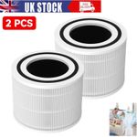 2Pack White Filter for LEVOIT Air Purifier Core 300 300S 3-in-1 HEPA Carbon UK