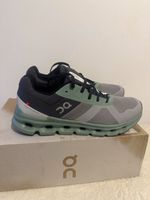 On Cloudrunner Men's Breathable Mesh Running Trainers Grey/Green/Black UK 9