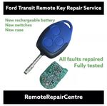 Repair Service for Ford Transit MK7 Van 2006 - 2014 3 Button Blue Remote Key Fob