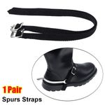 1Pair Western British Spurs Straps  for Horse Riding Outdoor Sports