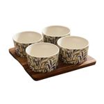 William Morris Willow Bough Set of 4 Snack Bowls & Tray Gift Boxed