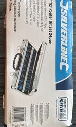 Silverline TCT Router Bit Set 24 Piece 1/4in Shank for Router Cutting