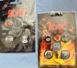 AC/DC Button Badges 2 x Packs of 5, Rock, Metal, Licensed Items Made In England
