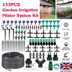 153pcs Drip Irrigation Kit 33m Hose Garden Greenhouse Automatic Watering System