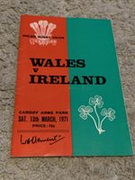 WALES v IRELAND 1971 RUGBY PROGRAMME 13 Mar at CARDIFF GRAND SLAM SEASON WALES