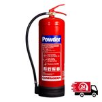 Commander 9kg ABC Dry Powder Fire Extinguisher, Bracket, 5 Year Warranty, 24HR