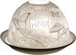 Cello Porcelain Tealight Holder Dome–3D Projection Message Scented Candle Gift