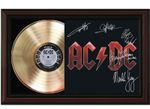 AC/DC Framed Cherry wood Reproduction Signature LP Record Display. "M4"