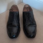 Loake Men's Black Leather Oxford Dress Shoes Lace-Up UK 9 Almond Toe