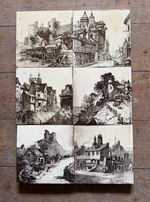Mintons Victorian China Works pictorial Monochromatic tiles By John Moyr Smith 