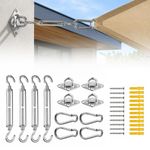 12Pcs Stainless Steel Sun Sail Shade Canopy Fixing Fittings Hardware Accessory
