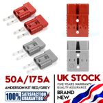 50 / 175AMP FOR ANDERSON Plug CABLE TERMINAL BATTERY POWER CONNECTOR GREY or RED