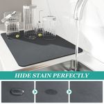 Microfibre Dish Drying Mat Absorbent Kitchen Drainer Countertop Mat UK