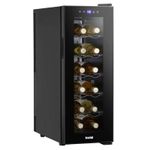 Baridi 12 Bottle Wine Fridge Cooler, Super Quiet 25dB, Touch Control, LED - Blac