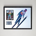 Eddie the Eagle - British Legendary Ski Jumper Signed Authentic Autograph Framed