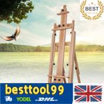 Heavy-Duty Large Studio Artist Easel Red Beech Wood Painting Art Easel H-Frame