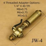 Bronze Bell Whistle for Live Steam Engine with Adjustable Tone and Brass Pipe