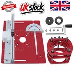 Router Lift Kit Aluminum Router Table Insert Plate with Miter Gauge Woodworking