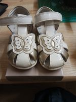 Start-Rite Girls Strappy Sandals UK 5 White/Gold Butterfly Hook & Loop