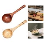 2-3pack Wooden Ladle Spoon Aesthetic Handmade Soup Ladle for Bathing Cooking