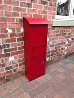 METZ Large Red Letter Box Post Box Mail Letterbox Top Drop tall PARCEL Box