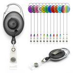 RETRACTABLE ID Badge YO YO Recoil REEL CLIP Card Security Name Badge Pass Holder