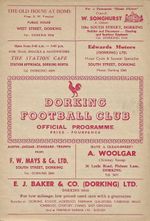 2 Dorking Programmes Epsom & Ewell 13th April 1963, Plymouth 15th November 1992