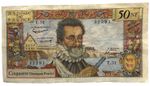 1960 FRANCE 50 NOUVEAUX FRANCS HENRI IV TYPE BILL BANQUE DE FRANCE