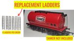 Hornby OO Gauge R231 Texaco tanker Wagon replacement ladders (Pack of 6)