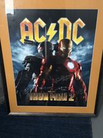 signed poster ac/dc ironman 2 authenticated