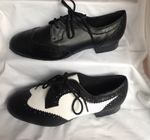 Mens White/Black or  Black Jive, Ballroom, Salsa Dance Shoes  -  UK Sizes 6-12