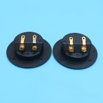 Durable 2 Way Speaker Terminal Binding Post Connector Cup Black for Speaker
