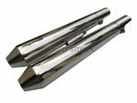 Royal Enfield Powerage Exhaust Silencer Pair Polished For Interceptor 650