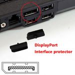 DisplayPort Interface Dust Proof Plug Silica Gel Ports Protect Transparent Black