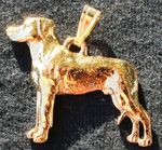 Rhodesian Ridgeback Dog 24K Gold Plated Pewter Pendant Jewelry USA Made