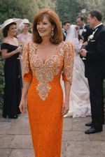 Late 1980s / Early 1990s Landa Couture-Style Beaded Silk Evening Gown