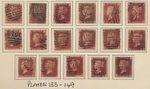 QV 1858 1d Penny Red Plates 133-149 Fu to Gu Please See Scans