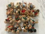 VERMONT TEDDY BEAR Ornaments - 12 Days of Christmas Plus Extras  17 Total Bears