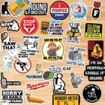 150 PCS Hard Hat Stickers for Tool Box Funny Stickers Waterproof Construction