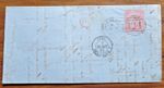 1861 QV 4d cancelled Guernsey 324 Duplex to France with Calais AMB Transit h/s