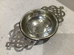 Antique Art Deco Silver Plated Tea Strainer. Art Deco Styling. 1920s.